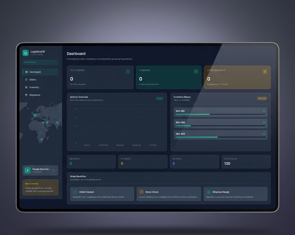 Logistics Control Center – Microservices Dashboard